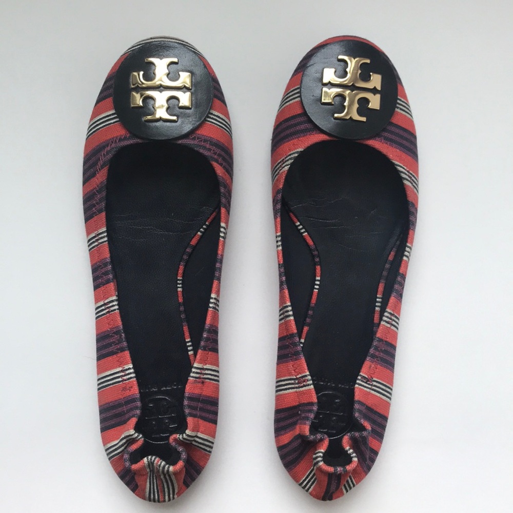 Tory Burch Reva Ballerina Flats-canvas